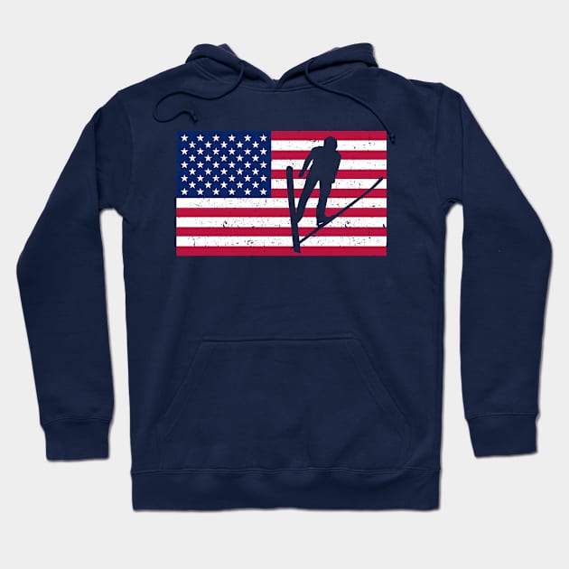 American Ski Jumping Fan Hoodie by RJCatch